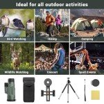 12x50 Monocular for Smartphone with Tripod
