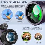 Powerful 12x60 Monocular with Smartphone Adapter