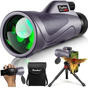 High-Powered 12x60 Monocular with Smartphone Adapter