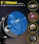 Premium 6” Beginner Telescope for Kids and Adults