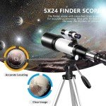 70mm Aperture Refractor Telescope for Beginners