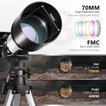 70mm Aperture Refractor Telescope for Beginners