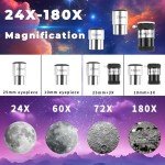 80mm Portable Telescope for Beginners and Kids