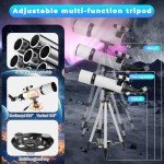 80mm Portable Telescope for Beginners and Kids