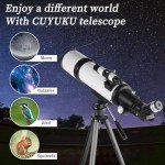 80mm Portable Telescope for Beginners and Kids
