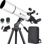 80mm Aperture 600mm Refractor Telescope for Beginners