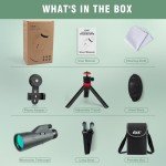 High Power 12x56 Monocular Telescope for All Ages