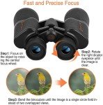 EACONN 10X50 Beginner Binoculars for Stargazing