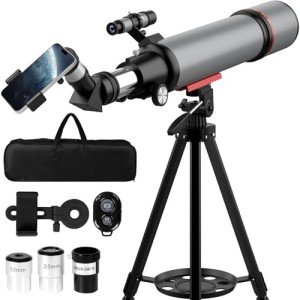 Aurosports 90mm Refractor Telescope for Beginners