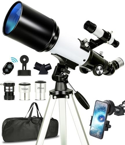 National Geographic Telescope 80mm Aperture - Portable Refractor Telescope For Beginners & Kids