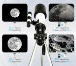 High-Powered Portable Refractor Telescope for Stargazing