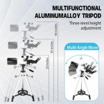 High-Powered Portable Refractor Telescope for Stargazing