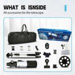 High-Powered Portable Refractor Telescope for Stargazing