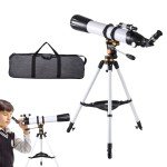 800mm Astronomical Telescope 240X with Phone Adapter for Beginner Moon Watching