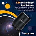 SVBONY SV209 Field Flattener, 0.8X Focal Reducer, Corrects The Field Curvature and a Wider Field of View, Telescope Accessories for SV550 122mm APO Refractor Telescope