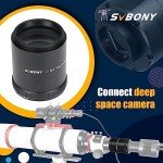SVBONY SV209 Field Flattener, 0.8X Focal Reducer, Corrects The Field Curvature and a Wider Field of View, Telescope Accessories for SV550 122mm APO Refractor Telescope