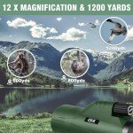 High Power Monocular Telescope with Smartphone Adapter