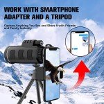 40x60 Monocular Telescope with Smartphone Adapter