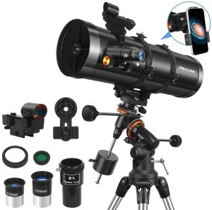 MEEZAA 150 EQ Reflector Telescope for Beginners