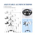 MEEZAA 80mm Refractor Telescope for Beginners