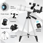 ToyerBee 70mm Beginner Telescope with Phone Adapter