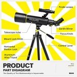 Koolpte 70mm Portable Refracting Telescope for Beginners