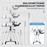 80mm Portable Refracting Telescope with Tripod & Adapter