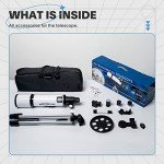 80mm Portable Refracting Telescope with Tripod & Adapter