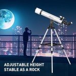 Portable 80mm Refracting Telescope with Tripod