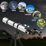 Beginner-Friendly 90mm Refractor Telescope with Tripod