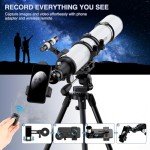 NACATIN 90mm Beginner Refractor Telescope with Barlow Lens