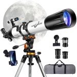 High-Powered 90mm Refractor Telescope for Beginners