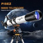 High-Powered 90mm Refractor Telescope for Beginners