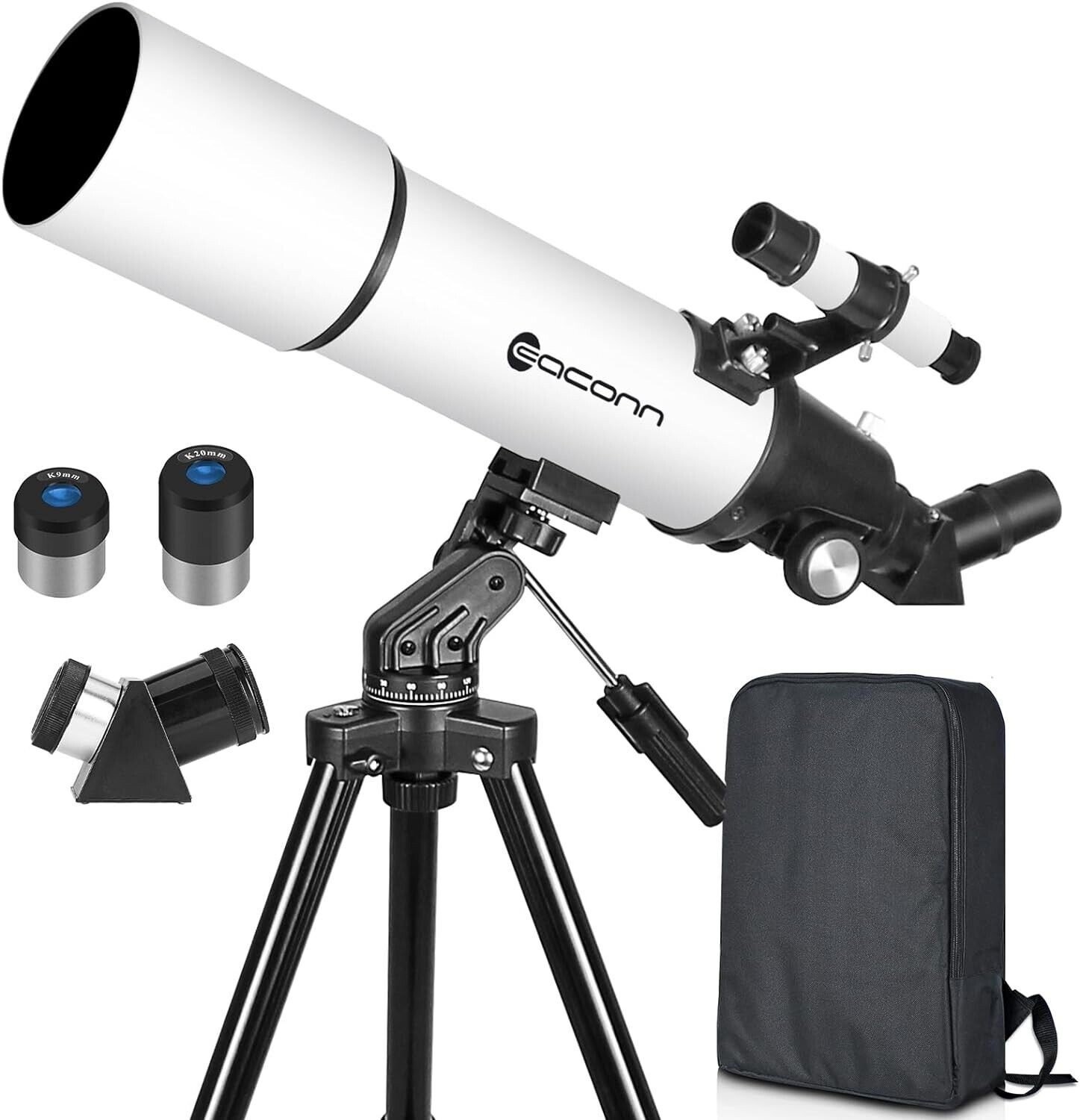 Eaconn 80AZ Refractor Telescope with Backpack