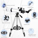 Portable 80mm Refractor Telescope for Beginners