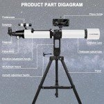 90mm Refractor Telescope with Phone Adapter
