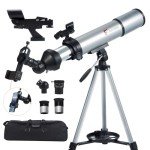 Beginner 80mm Refractor Telescope with Phone Adapter