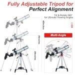 Beginner 80mm Refractor Telescope with Phone Adapter