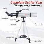 Beginner 80mm Refractor Telescope with Phone Adapter