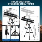 AOMEKIE 130EQ Reflector Telescope for Beginners