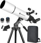 EACONN 80mm Refractor Telescope for Beginners and Kids