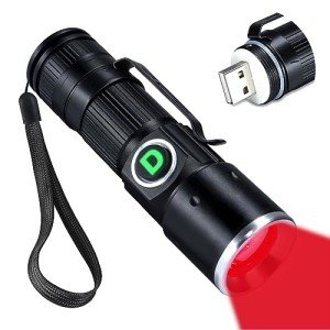 Rechargeable Mini Red Flashlight for Stargazing