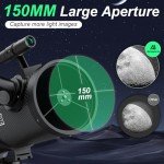 150EQ High-Powered Reflector Telescope for Beginners