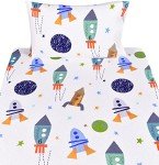 Space-Themed Twin Bed Sheet Set for Kids