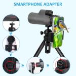 High Power 12x56 Monocular with Smartphone Adapter