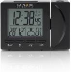 Explore Scientific Projection Alarm Clock - Black/White