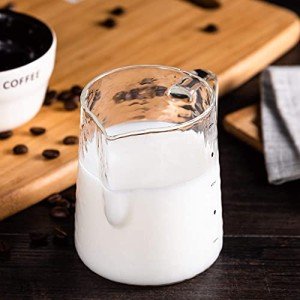 20oz Glass Milk Frothing Pitcher with Measurements