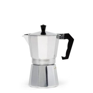 Aluminum espresso maker for bold coffee - 6 cups