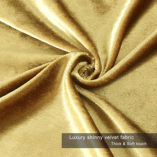 Gold Velvet Throw Pillow Covers - Set of 2