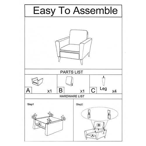Modern Mustard Yellow Upholstered Accent Chair